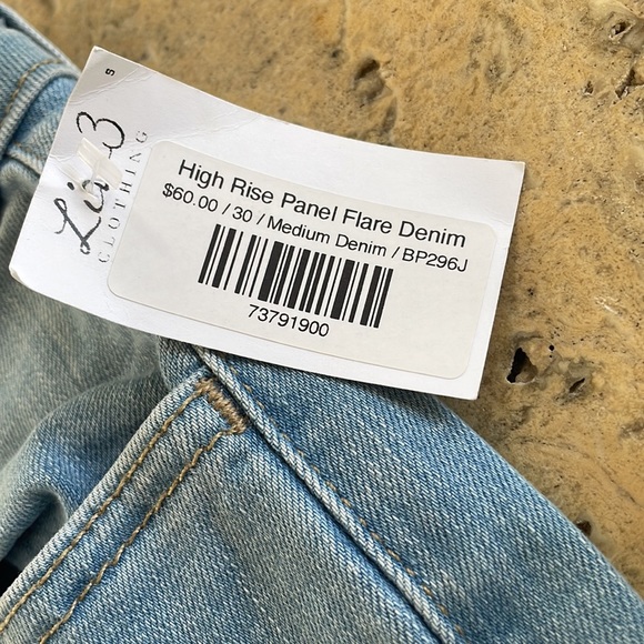 High Rise Panel Flare Denim - Picture 3 of 5